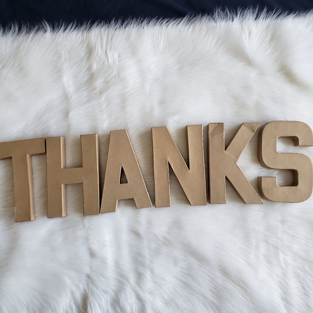 Cardboard Lettering "Thank You" – DIY Craft Letters for Decoration